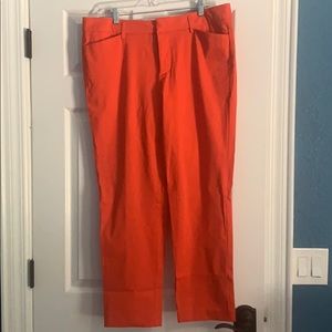 Bright orange dress pants